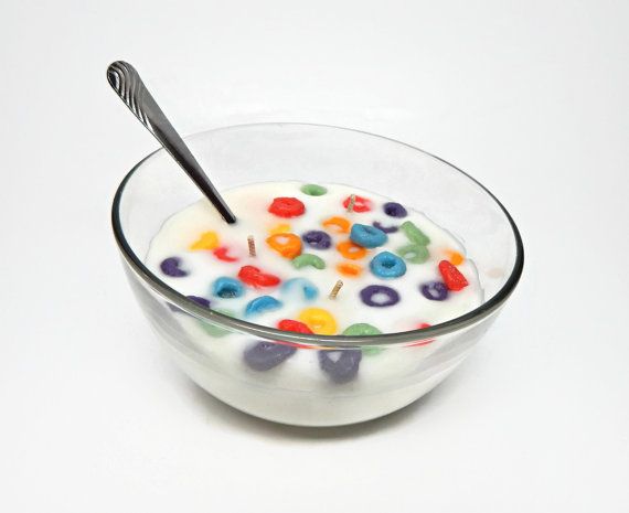 Froot Loop Cereal Bowl Candle