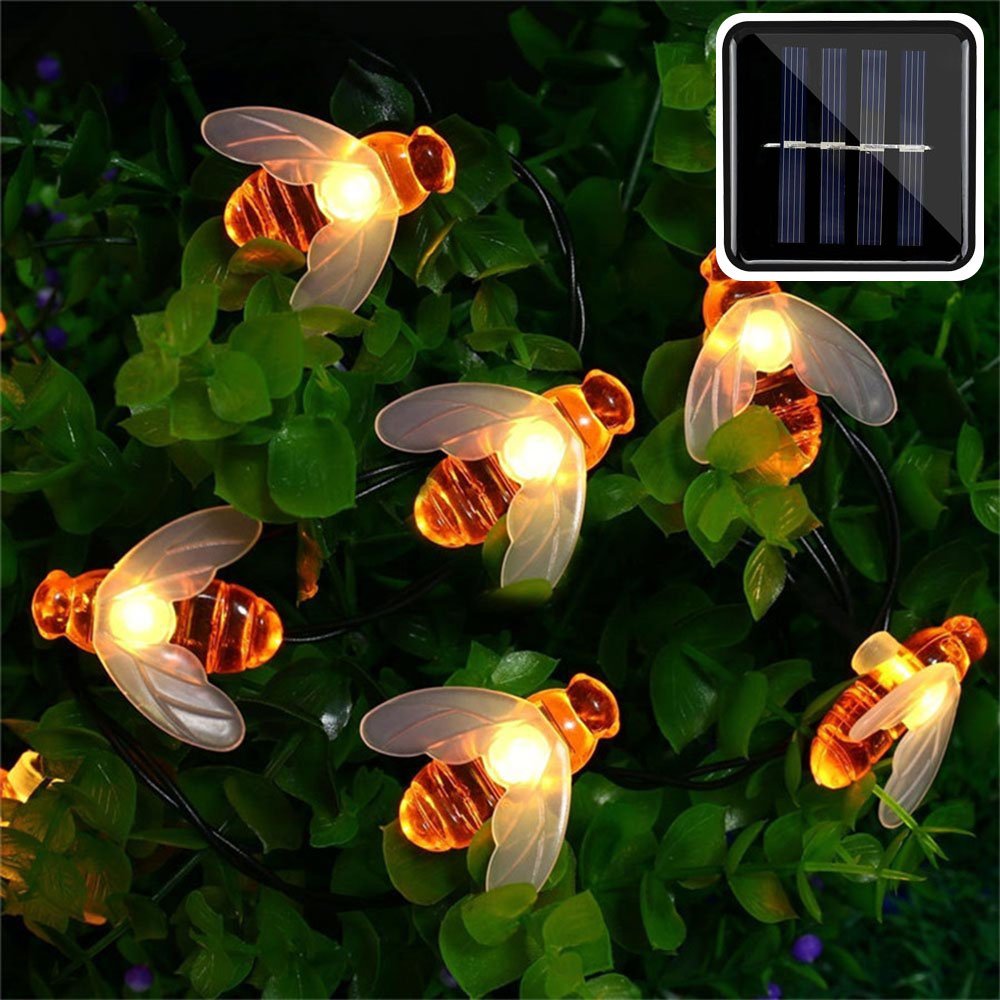Solar Powered Honeybee LED Lights