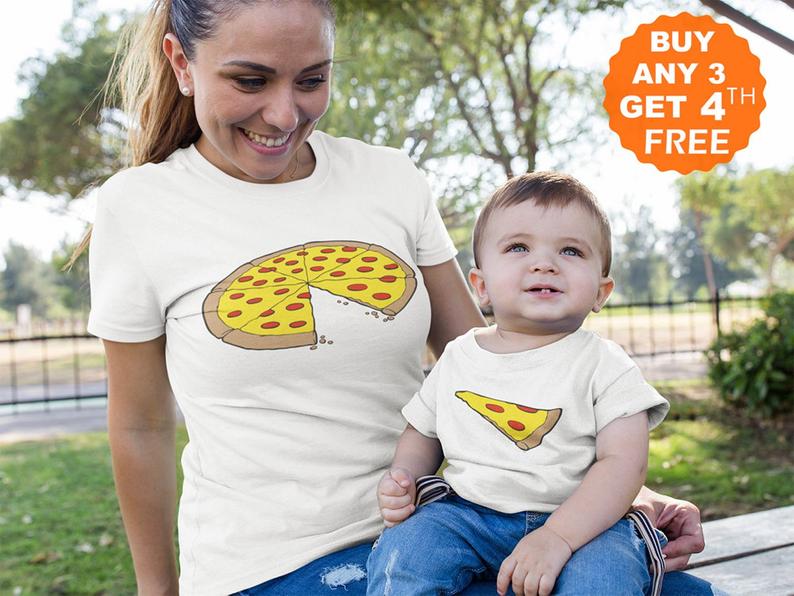 Father-Son Pizza Matching Shirts
