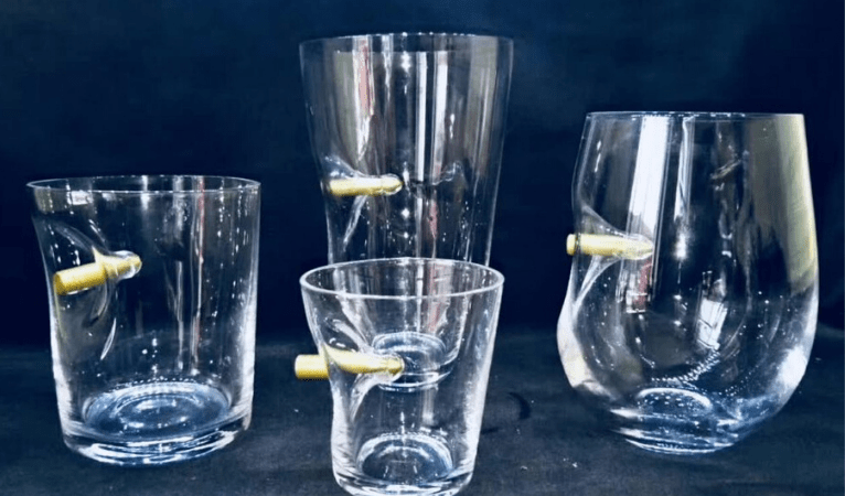 Whiskey Glass With Bullet