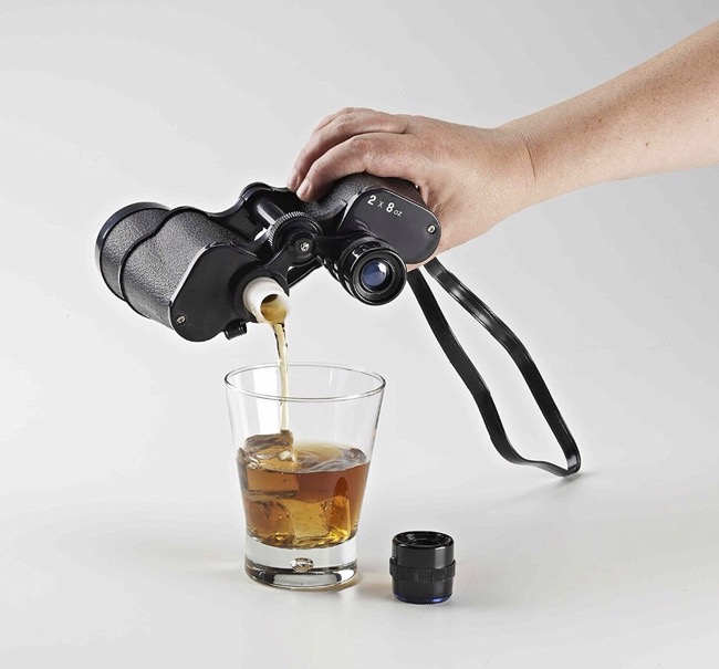 Binocular drink flask
